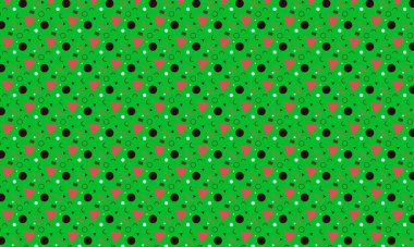 Memphis şablonunu eğlenceli geometrik elementler ve cesur soyut formlarla tekrarlamak, retro tasarım, tekstil ve yaratıcı arka planlar için idealdir..