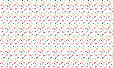 Memphis deseninin tekrarlanması soyut şekiller ve canlı, dinamik bir düzen, yaratıcı ve retro tasarım kullanımı için idealdir..