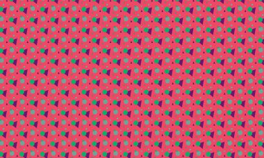 Tekrarlayan Memphis tasarımı dinamik çemberler, üçgenler ve noktalı dokular içerir. Yaratıcı arka planlar, tekstil ve retro stiller için idealdir..