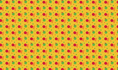 Tekrarlayan Memphis tasarımı dinamik çemberler, üçgenler ve noktalı dokular içerir. Yaratıcı arka planlar, tekstil ve retro stiller için idealdir..