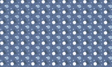 Tekrarlayan Memphis tasarımı dinamik çemberler, üçgenler ve noktalı dokular içerir. Yaratıcı arka planlar, tekstil ve retro stiller için idealdir..