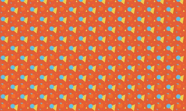 Tekrarlayan Memphis tasarımı dinamik çemberler, üçgenler ve noktalı dokular içerir. Yaratıcı arka planlar, tekstil ve retro stiller için idealdir..