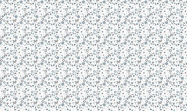 Karanlık bir arkaplanda dinamik geometrik şekiller, karalamalar ve şakacı sembollerle dolu soyut dikişsiz Memphis deseni.