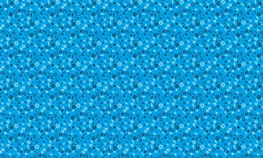 Karanlık bir arkaplanda dinamik geometrik şekiller, karalamalar ve şakacı sembollerle dolu soyut dikişsiz Memphis deseni.