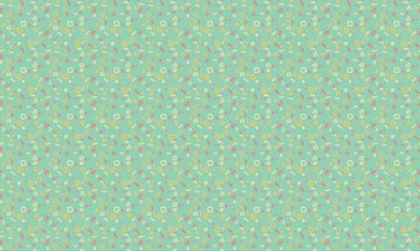 Karanlık bir arkaplanda dinamik geometrik şekiller, karalamalar ve şakacı sembollerle dolu soyut dikişsiz Memphis deseni.