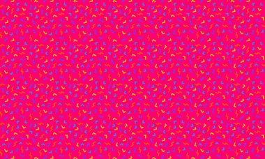 Soyut zikzak çizimleri ve köşeli şekiller içeren Memphis tarzı arka plan retro geometrik düzende tekrarlanıyor.