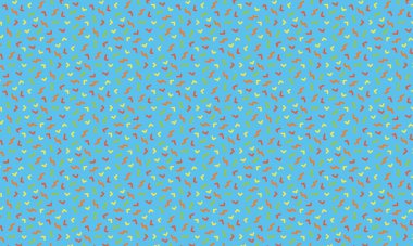 Soyut zikzak çizimleri ve köşeli şekiller içeren Memphis tarzı arka plan retro geometrik düzende tekrarlanıyor.