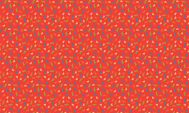 Soyut zikzak çizimleri ve köşeli şekiller içeren Memphis tarzı arka plan retro geometrik düzende tekrarlanıyor.