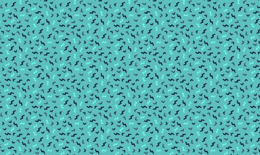 Soyut zikzak çizimleri ve köşeli şekiller içeren Memphis tarzı arka plan retro geometrik düzende tekrarlanıyor.