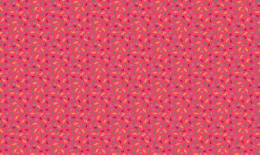 Soyut zikzak çizimleri ve köşeli şekiller içeren Memphis tarzı arka plan retro geometrik düzende tekrarlanıyor.