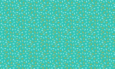 Soyut zikzak çizimleri ve köşeli şekiller içeren Memphis tarzı arka plan retro geometrik düzende tekrarlanıyor.