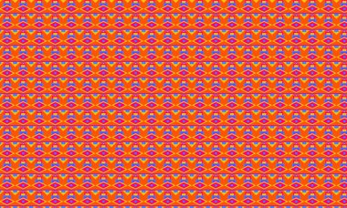 Geometrik şekiller, elmas motifleri ve kültürel elementlerle simetrik yerleşimi içeren tekrarlayan Fas tarzı şablon.