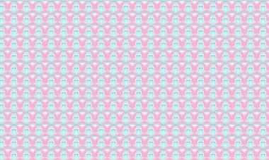 Geometrik şekiller, elmas motifleri ve kültürel elementlerle simetrik yerleşimi içeren tekrarlayan Fas tarzı şablon.