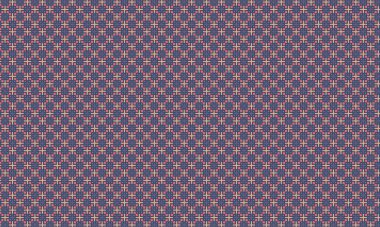 Cesur haç ve elmas motiflerini geometrik ızgara düzeninde sıralayan soyut yeni tip dikişsiz desen.