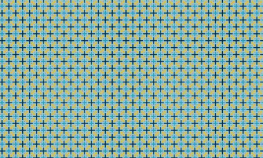 Cesur haç ve elmas motiflerini geometrik ızgara düzeninde sıralayan soyut yeni tip dikişsiz desen.