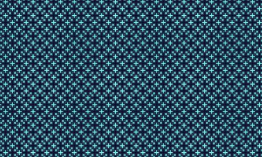 Cesur haç ve elmas motiflerini geometrik ızgara düzeninde sıralayan soyut yeni tip dikişsiz desen.