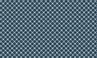 Cesur haç ve elmas motiflerini geometrik ızgara düzeninde sıralayan soyut yeni tip dikişsiz desen.