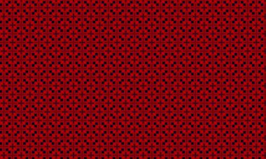 Cesur haç ve elmas motiflerini geometrik ızgara düzeninde sıralayan soyut yeni tip dikişsiz desen.