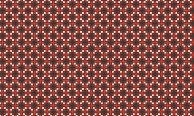 Cesur haç ve elmas motiflerini geometrik ızgara düzeninde sıralayan soyut yeni tip dikişsiz desen.