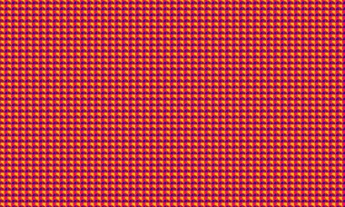 Çeyrek dairelerin soyut şablonu tekrarlanarak simetrik düzenle canlı bir geometrik tasarım oluşturuluyor.