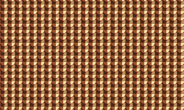 Çeyrek dairelerin soyut şablonu tekrarlanarak simetrik düzenle canlı bir geometrik tasarım oluşturuluyor.