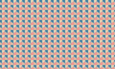 Çeyrek dairelerin soyut şablonu tekrarlanarak simetrik düzenle canlı bir geometrik tasarım oluşturuluyor.