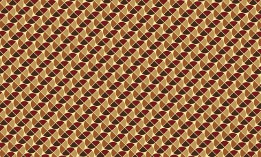 Çeyrek dairelerin soyut şablonu tekrarlanarak simetrik düzenle canlı bir geometrik tasarım oluşturuluyor.