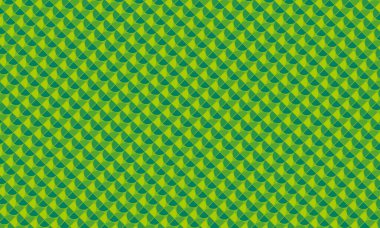 Çeyrek dairelerin soyut şablonu tekrarlanarak simetrik düzenle canlı bir geometrik tasarım oluşturuluyor.