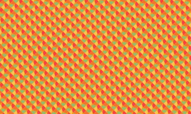 Çeyrek dairelerin soyut şablonu tekrarlanarak simetrik düzenle canlı bir geometrik tasarım oluşturuluyor.