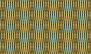 Geometrik ve soyut düzende kalın kontrast ile katmanlı kavisli kavisleri içeren renkli tekrarlayan ölçekler.