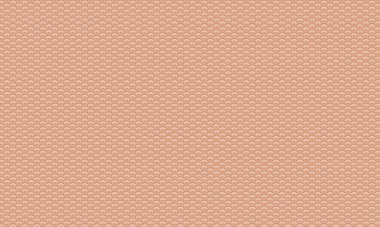 Geometrik ve soyut düzende kalın kontrast ile katmanlı kavisli kavisleri içeren renkli tekrarlayan ölçekler.