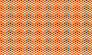 Geometrik ve soyut düzende kalın kontrast ile katmanlı kavisli kavisleri içeren renkli tekrarlayan ölçekler.