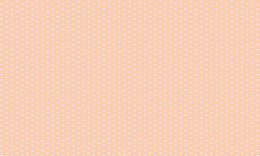 Geometrik ve soyut düzende kalın kontrast ile katmanlı kavisli kavisleri içeren renkli tekrarlayan ölçekler.