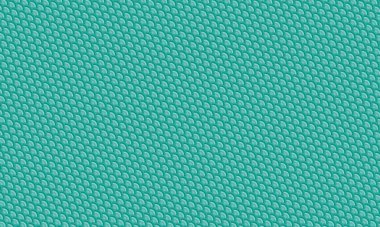 Geometrik ve soyut düzende kalın kontrast ile katmanlı kavisli kavisleri içeren renkli tekrarlayan ölçekler.