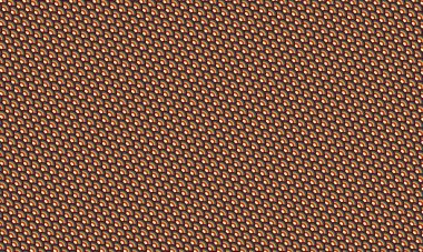 Geometrik ve soyut düzende kalın kontrast ile katmanlı kavisli kavisleri içeren renkli tekrarlayan ölçekler.