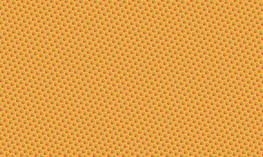 Geometrik ve soyut düzende kalın kontrast ile katmanlı kavisli kavisleri içeren renkli tekrarlayan ölçekler.