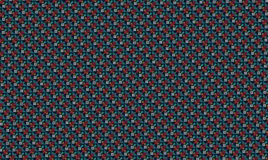 Ayrıntılı simetrik düzende etnik motifler ve geometrik şekiller içeren karmaşık tekrarlayan Songket deseni.