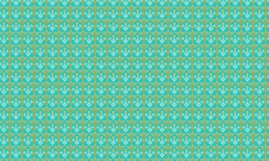 Ayrıntılı simetrik düzende etnik motifler ve geometrik şekiller içeren karmaşık tekrarlayan Songket deseni.