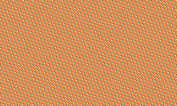 Geometrik ve soyut düzende kalın kontrast ile katmanlı kavisli kavisleri içeren renkli tekrarlayan ölçekler.