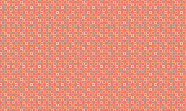 Modern bir soyut arkaplan için tek bir geometrik ızgarada düzenlenmiş özgün çizilmiş karelerin renkli yinelenen şablonu.