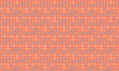 Modern bir soyut arkaplan için tek bir geometrik ızgarada düzenlenmiş özgün çizilmiş karelerin renkli yinelenen şablonu.