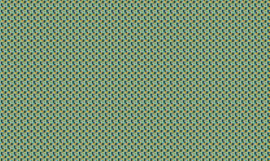 Küçük renkli karelerin yoğun yinelenen deseni köşegen bir şebekede pikselleştirilmiş, geometrik mozaik oluşturur.