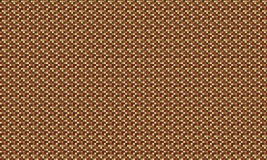 Küçük renkli karelerin yoğun yinelenen deseni köşegen bir şebekede pikselleştirilmiş, geometrik mozaik oluşturur.