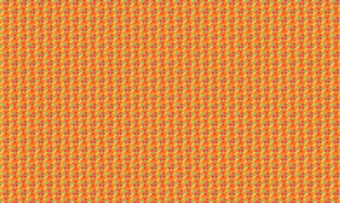 Küçük renkli karelerin yoğun yinelenen deseni köşegen bir şebekede pikselleştirilmiş, geometrik mozaik oluşturur.