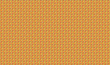 Küçük renkli karelerin yoğun yinelenen deseni köşegen bir şebekede pikselleştirilmiş, geometrik mozaik oluşturur.