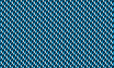 Küçük renkli karelerin yoğun yinelenen deseni köşegen bir şebekede pikselleştirilmiş, geometrik mozaik oluşturur.