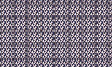 Küçük renkli karelerin yoğun yinelenen deseni köşegen bir şebekede pikselleştirilmiş, geometrik mozaik oluşturur.