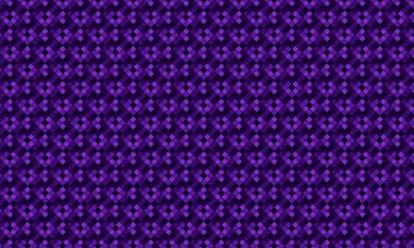 Küçük renkli karelerin yoğun yinelenen deseni köşegen bir şebekede pikselleştirilmiş, geometrik mozaik oluşturur.