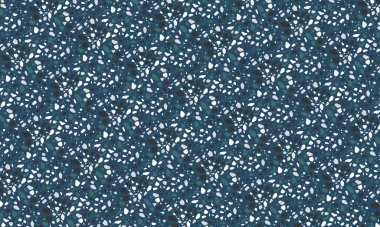 Düzensiz taşımsı şekillere sahip renksiz terrazzo desenleri, yüzeyler, arka planlar ve moda dekorasyon projeleri için ideal..