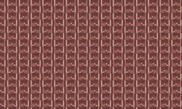 Etnik semboller, spiraller ve çizgiler içeren tekstil ve dekor için mükemmel canlı geometrik düzende tekrarlanan kabile tasarımı.